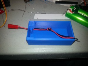 Battery box with connector